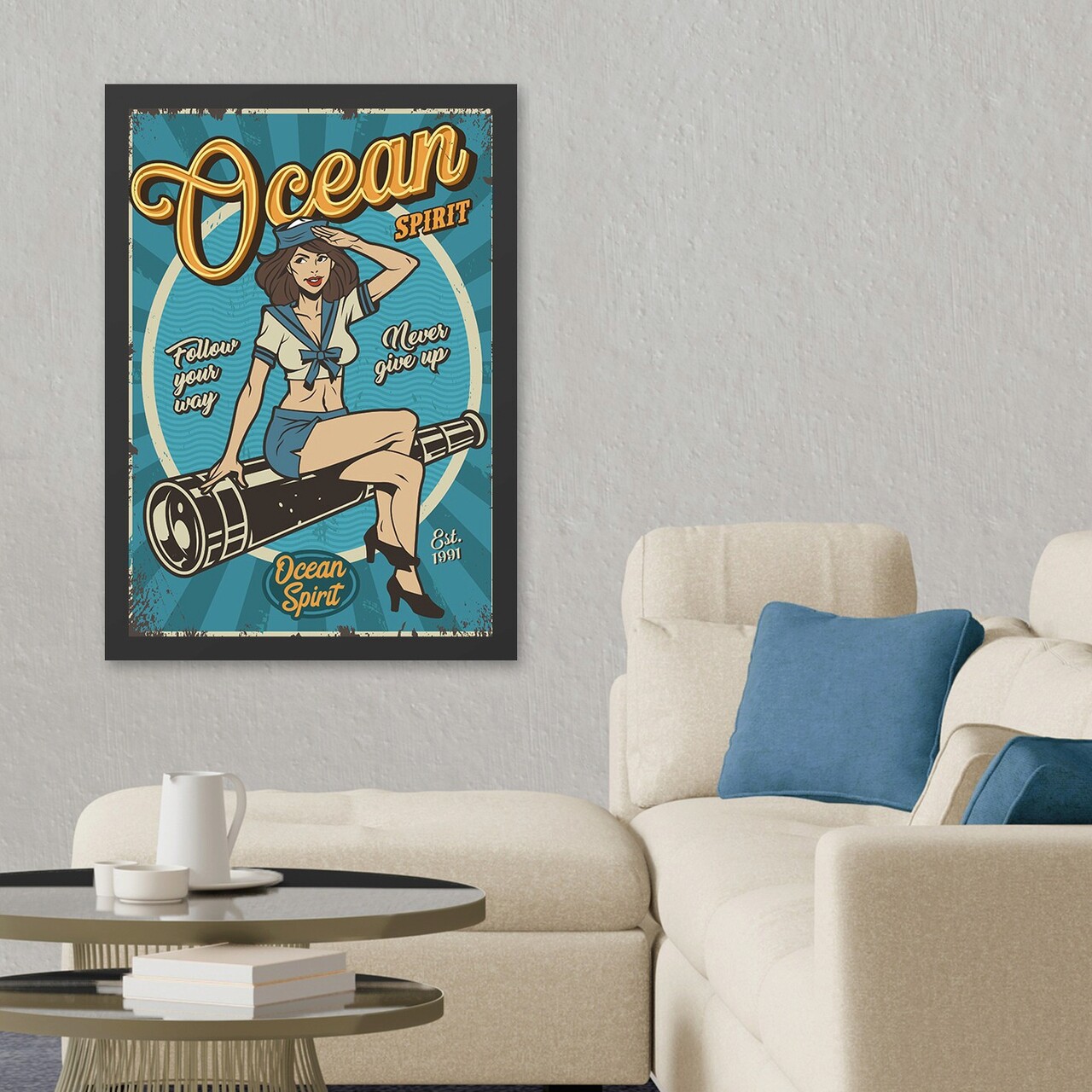 Tablou decorativ, Ocean Spirit (55 x 75), Polistiren, Multicolor - imagine 3